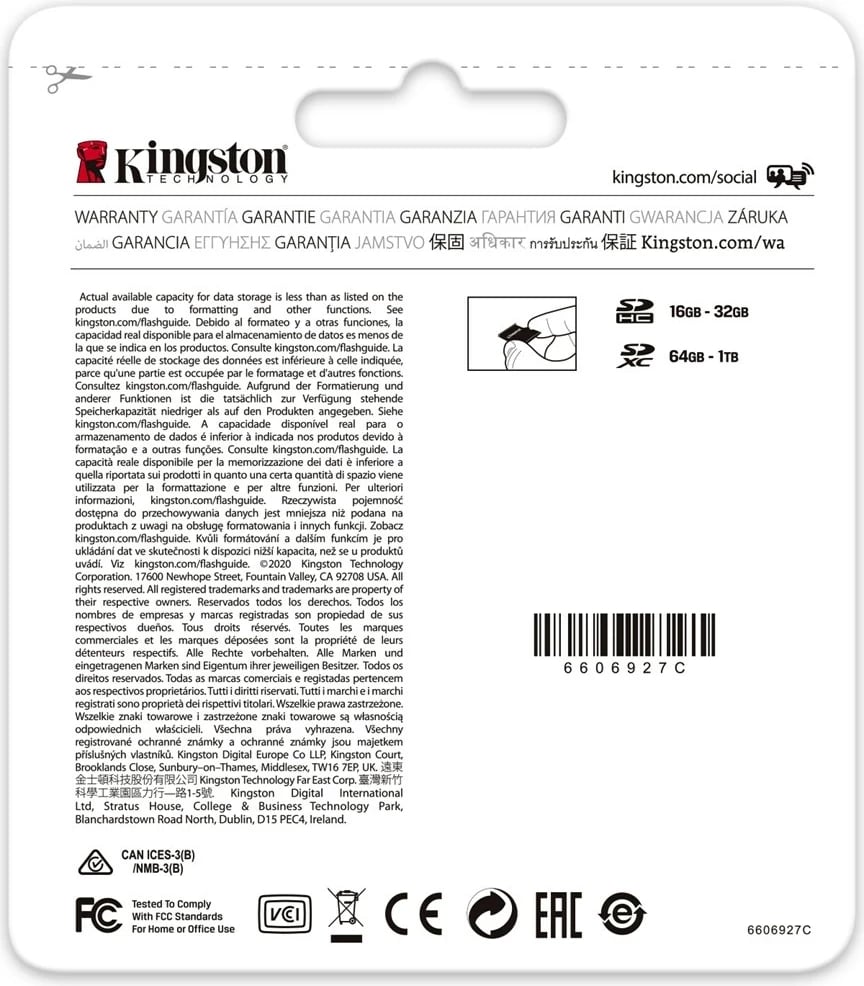 Kartelë microSDXC Kingston, 512GB Canvas Go Plus, e zezë