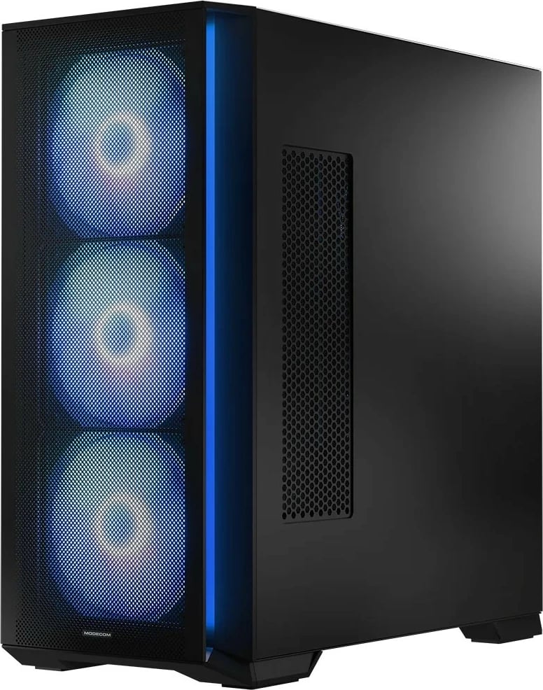 Kasë MODECOM Horizon ARGB Flow Midi, E-ATX, 4 ventilatorë ARGB, Xham i temperuar, e zezë