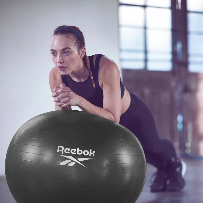 Top për gimnastikë Reebok, 55cm, për meshkuj dhe femra, i zi