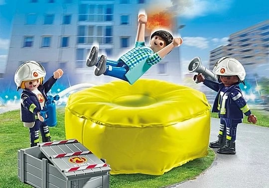Set lodrash Playmobil Action Heroes 71465, zjarrfikës me jastëk ajri, 13 pjesë