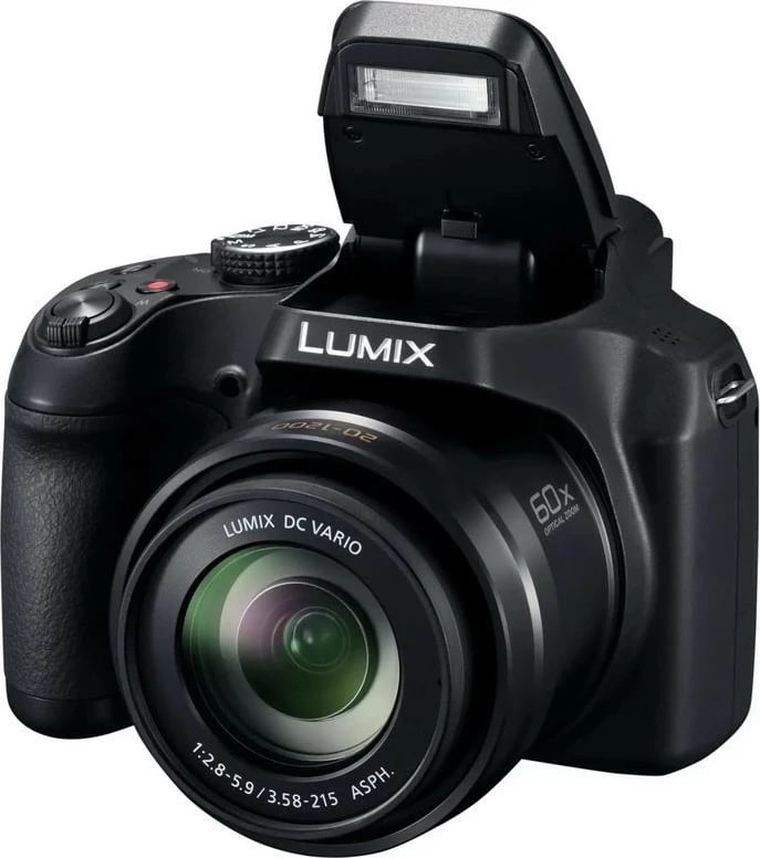 Kamerë Panasonic LUMIX DC-FZ82, 18 MP, 4K, WiFi, e zezë