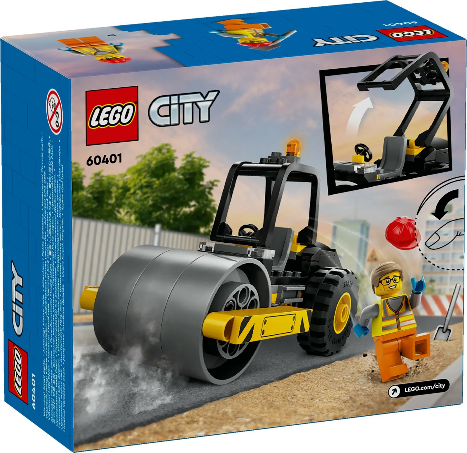 Set ndërtimi LEGO City Steamroller 60401, 78 pjesë, shumëngjyrësh