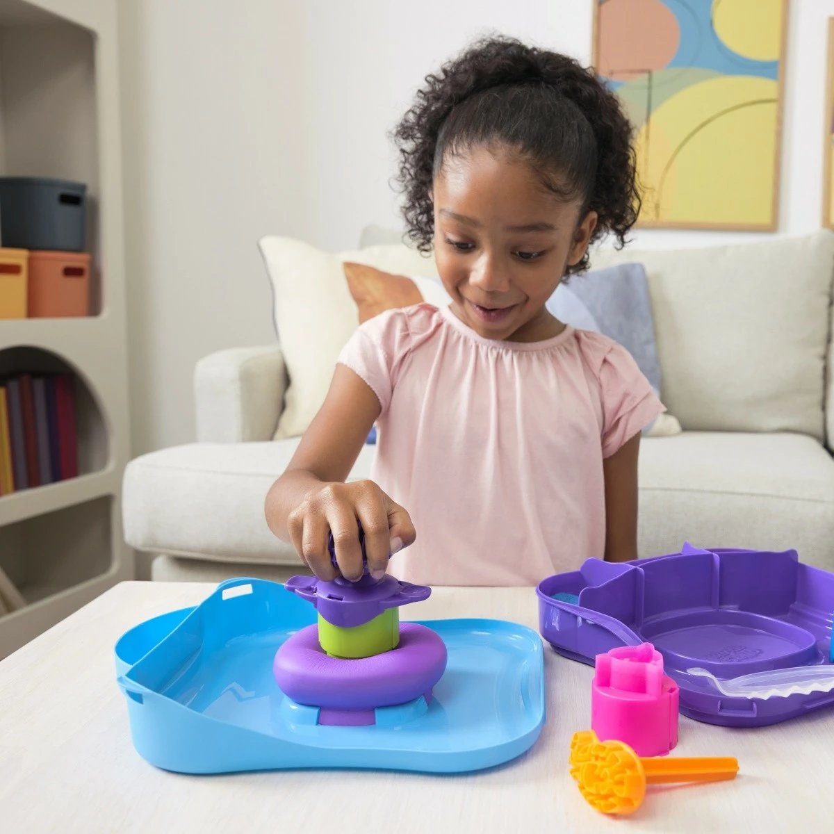 Set rërë kinetike Spin Master Kinetic Sand Moving Shapes, 3 ngjyra