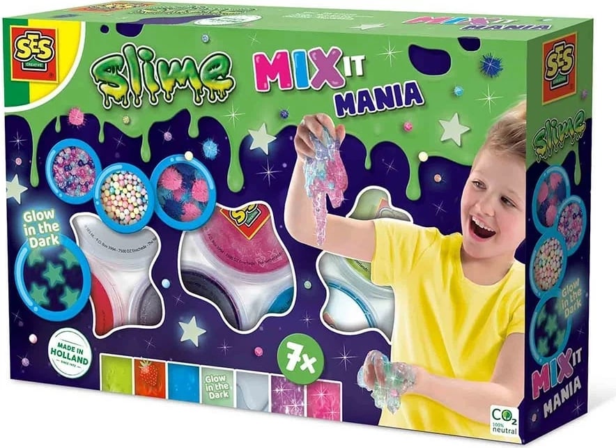 Set slime SES Creative Mix it mania, shumëngjyrësh, për fëmijë