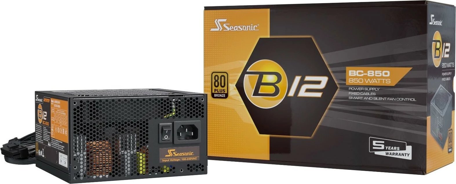 Kasë Seasonic B12 BC, 850 W, 80 PLUS Bronze