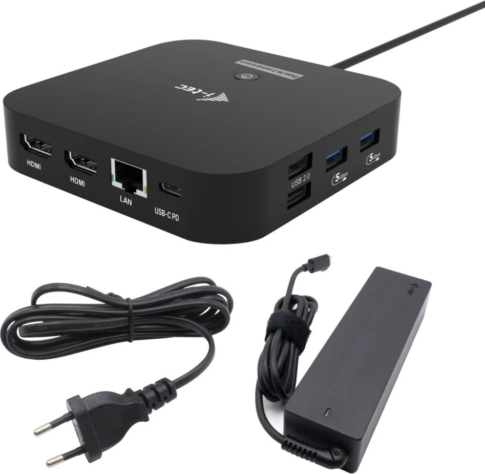 Docking station I-Tec USB-C Dual HDMI, 2xHDMI, 1xGLAN, 2xUSB-A 3.2, 2xUSB 2.0, 1xUSB-C Gen2, 1xUSB-C Gen1, 100W USB-C PD, i zi