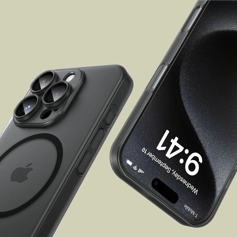 Mbështjellës Tech-Protect MagSlim MagSafe për iPhone 16 Pro Max, gjysmë-transparent