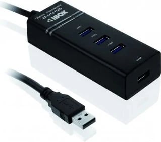 Shpërndarës për USB Hub iBox IUH3FB, 5000Mbit/s. i zi
