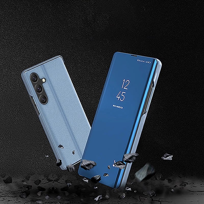 Mbështjellës Hurtel Clear View Case për Samsung Galaxy A54 5G, i zi