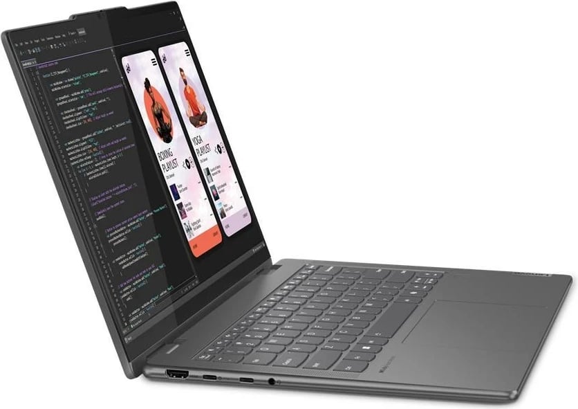 Laptop hibrid Lenovo Yoga 7, AMD Ryzen 7 8840HS, 14 inch, Gri