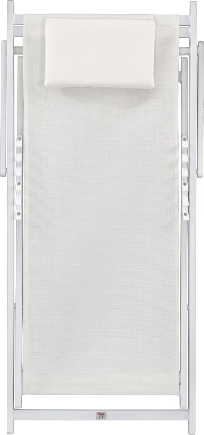 Karrige lounge profesionale KEA FH5076.04 alumini & textilene, ngjyrë e bardhë, 59,5x102,5x94H cm