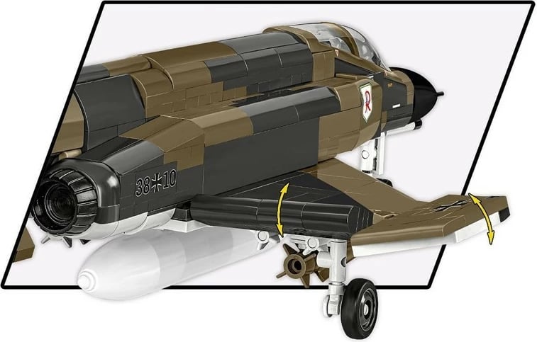 Set lodrash ndërtimi Cobi Armed Forces F-4F Phantom II, 676 pjesë, plastikë