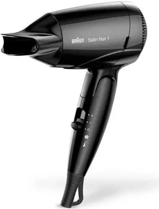 Tharëse për flokë Braun 1 HD 130E, 1200 W, e zezë
