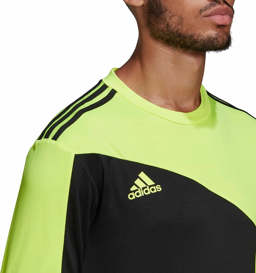 Fanellë portieri adidas për meshkuj, e zezë-lemon