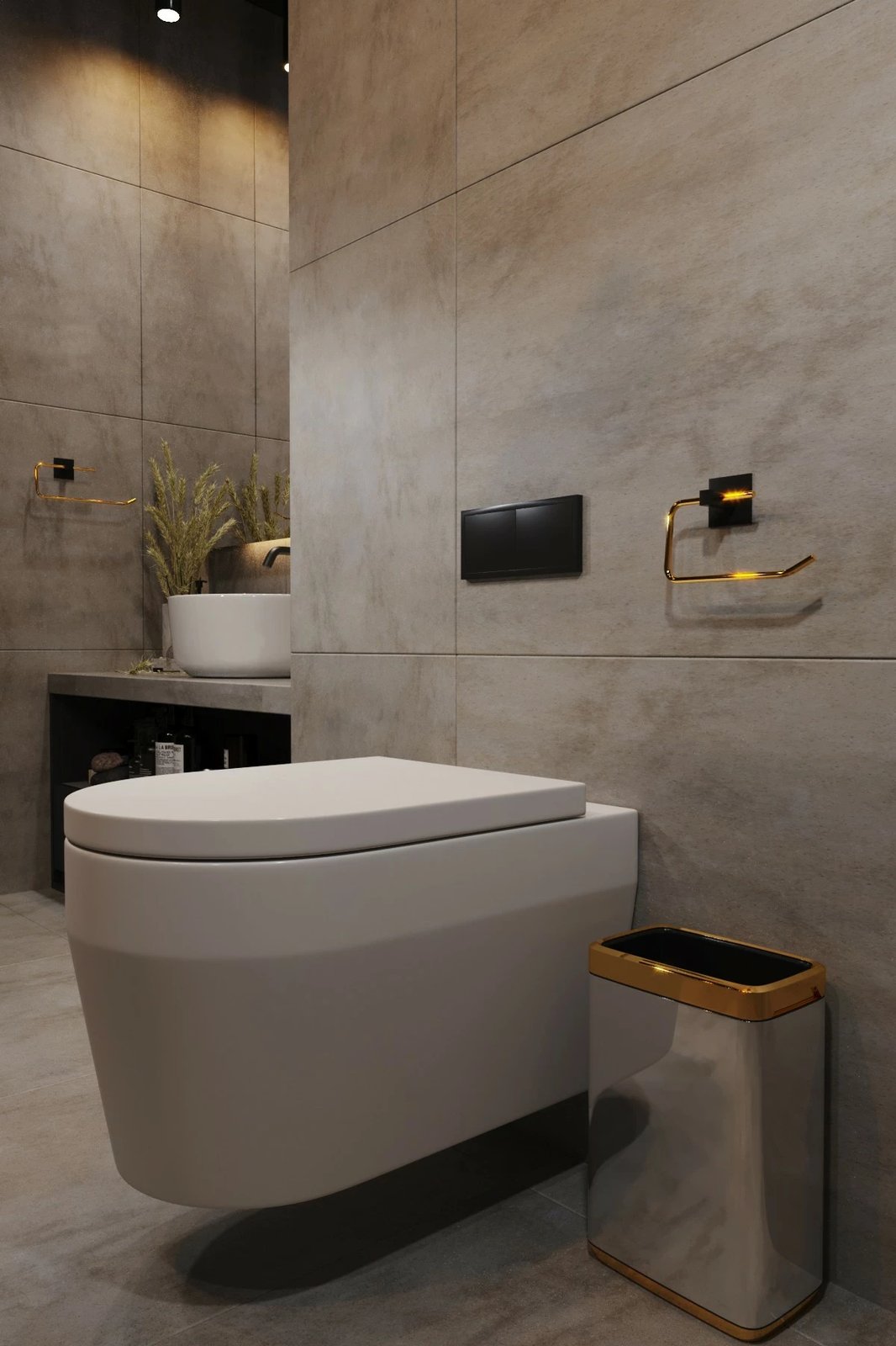 Mbajtës letre tualeti, ngjyrë ari, Aberto Design Mbajtës letre tualeti, ngjyrë ari, Aberto Design