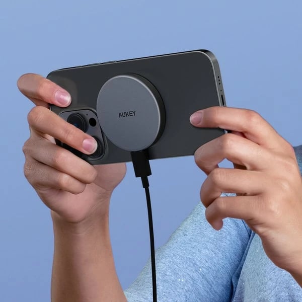 Karikues wireless AUKEY LC-MC10 MagSafe Qi2 15W, USB-C, i zi