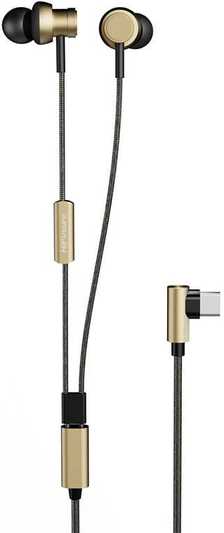 Kufje me tela HiFuture Hi5, USB-C, me mikrofon, Gold