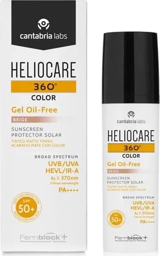 Krem fytyre me ngjyrë dhe SPF Heliocare 360º Color Gel Oil-Free unisex Beige 50ml