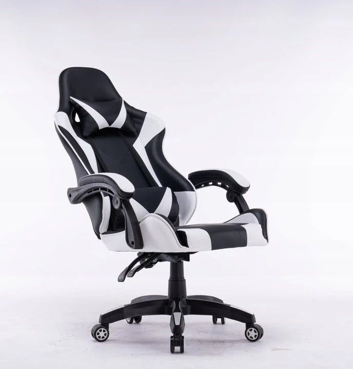 Karrige për gaming Remus, e bardhë/zezë