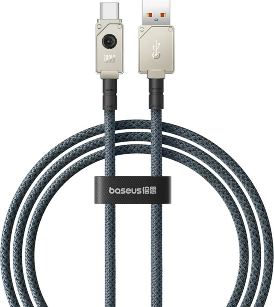Kabllo USB Baseus Unbreakable 1 m, USB A në USB C, Bardhë