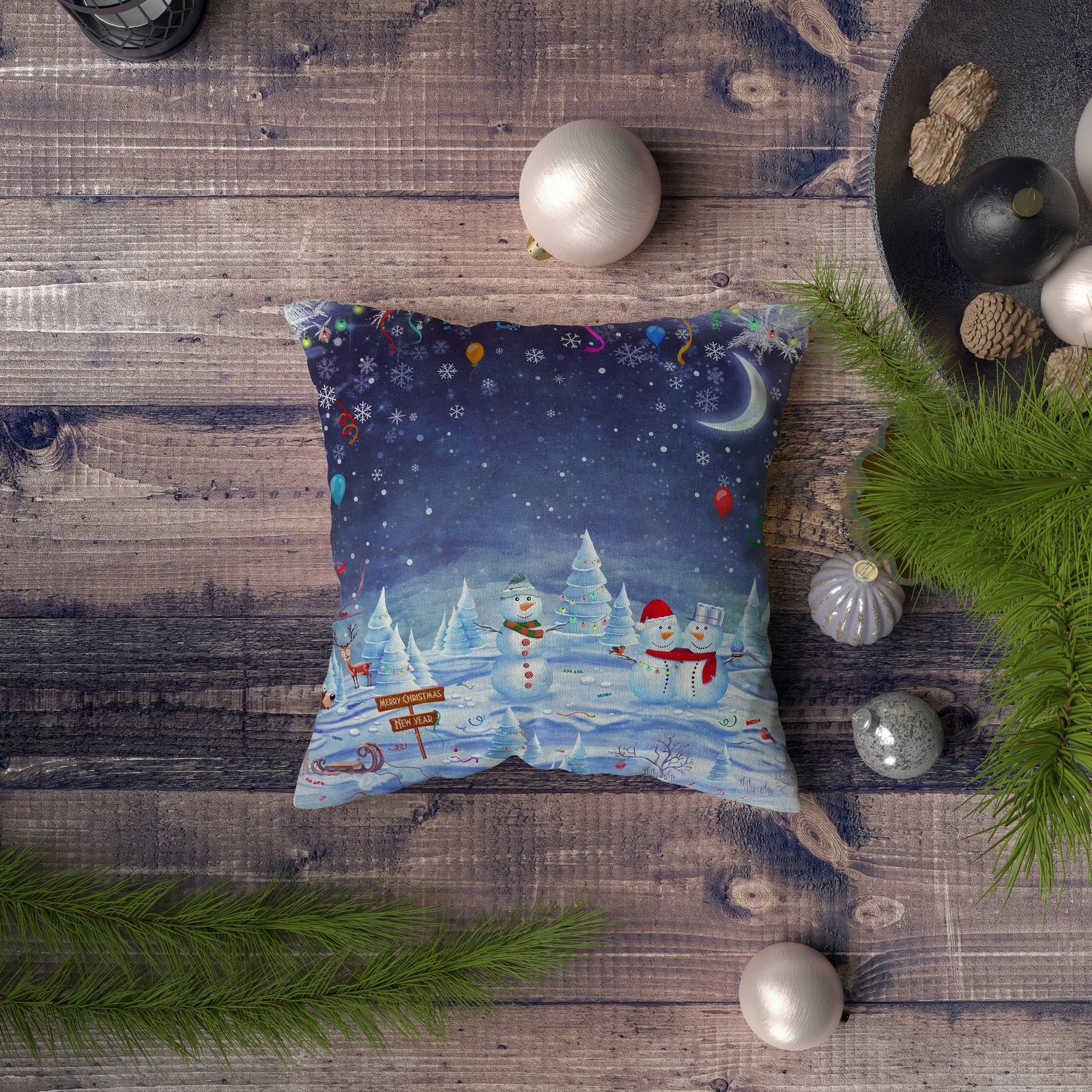Jastëk dekorativ Aberto Design, NYXMAS082, shumëngjyrësh, 43x43cm