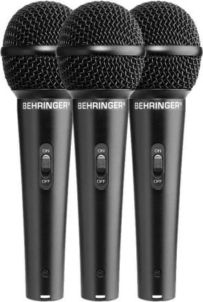 Mikrofon dinamik Behringer XM1800S, set 3 copë, ngjyrë e zezë