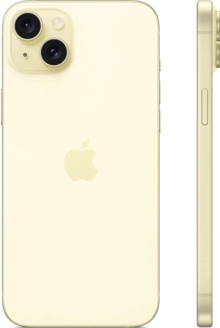 Apple iPhone 15 Plus, 6.7", 128GB, i verdhë