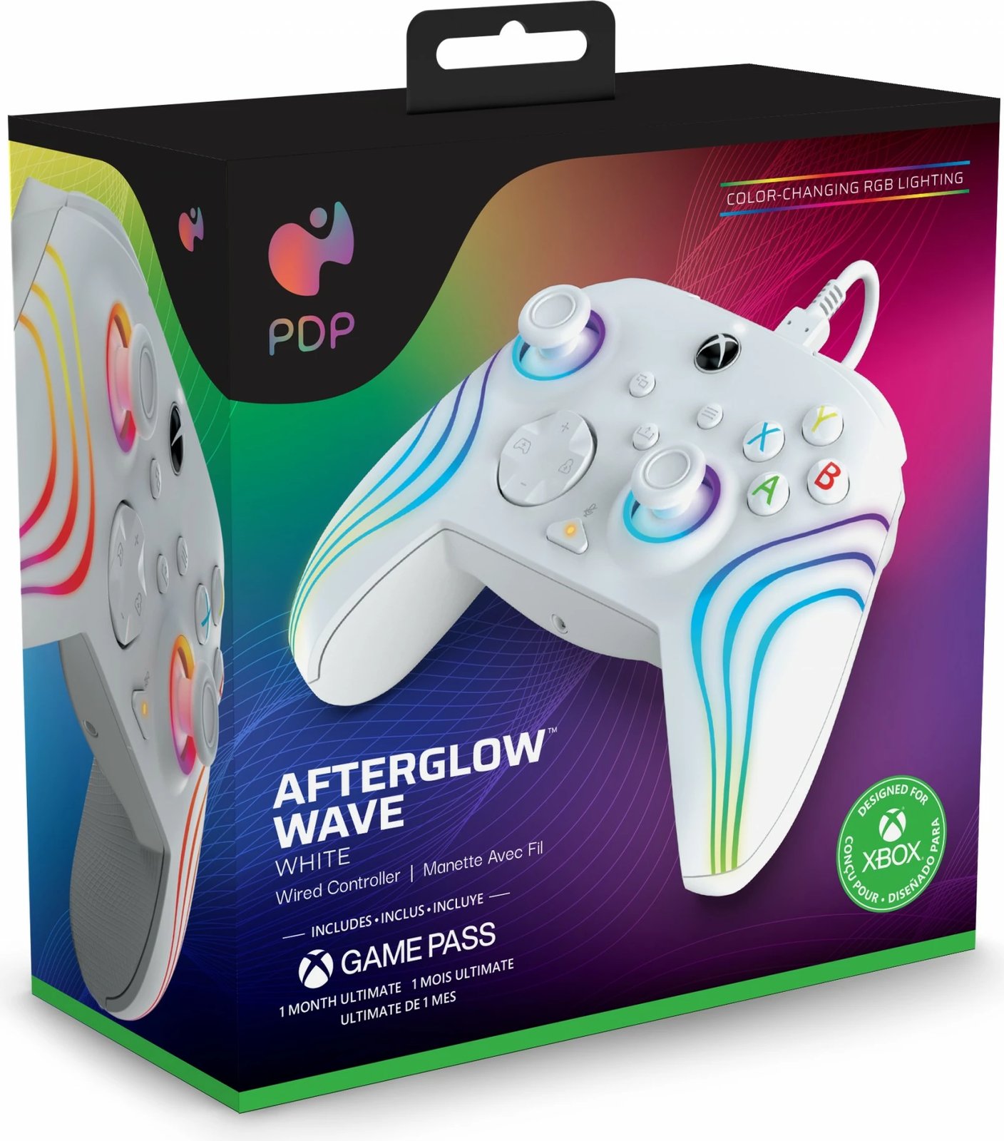 Gamepad PDP Afterglow Wave, Xbox Series X|S, PC, i bardhë Gamepad PDP Afterglow Wave, Xbox Series X|S, PC, i bardhë