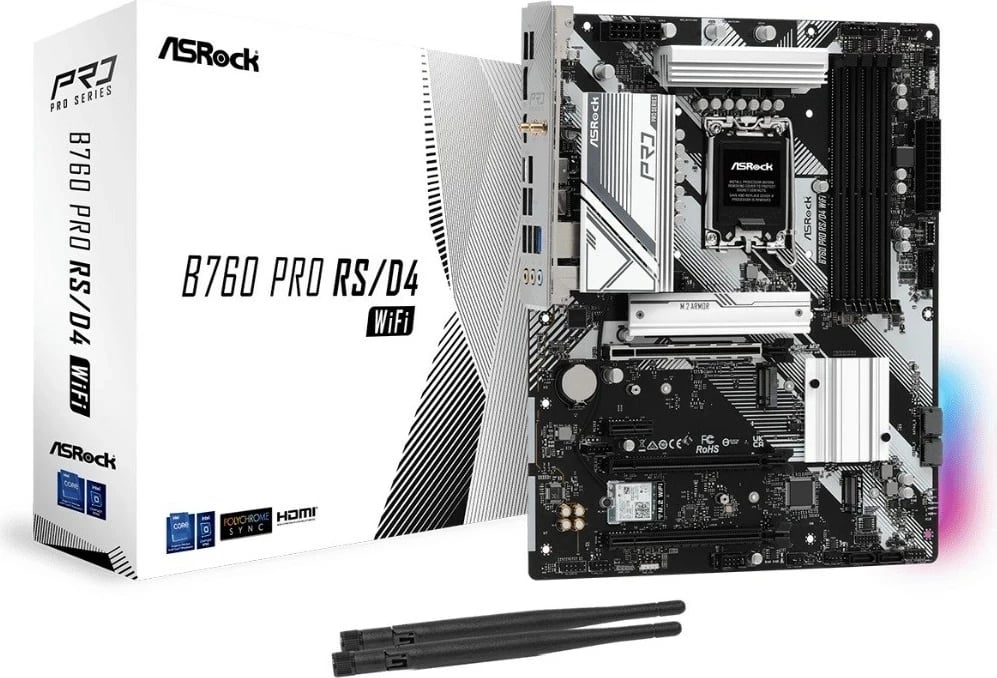 Pllakë amë ASRock B760 PRO RS/D4 WIFI