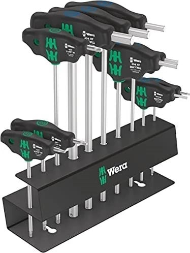 Set kaçavidash manuale Wera 05004174001 me dorezë T, e zezë