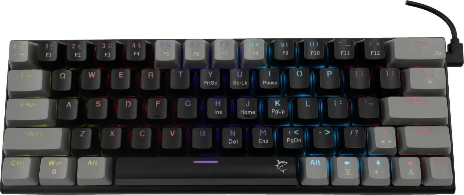 Tastierë gaming White Shark Wakizashi GK-002121, 65%, RGB, blue switch, black-grey