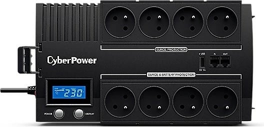 Kasë CyberPower BR1200ELCD-FR, 1200VA/720W, Ekran LCD, 8xFR, 1xUSB, e zezë