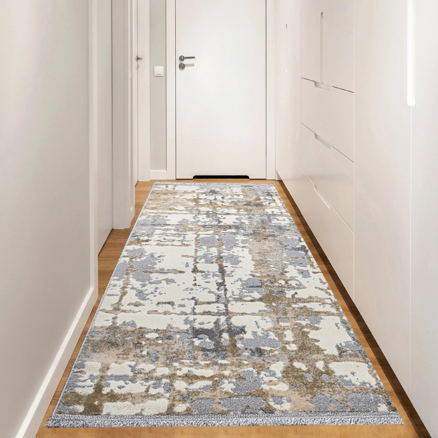 Qilim për korridor, ngjyrë gri/bezh/krem, Conceptum Hypnose Notta 1100, 120x450cm
