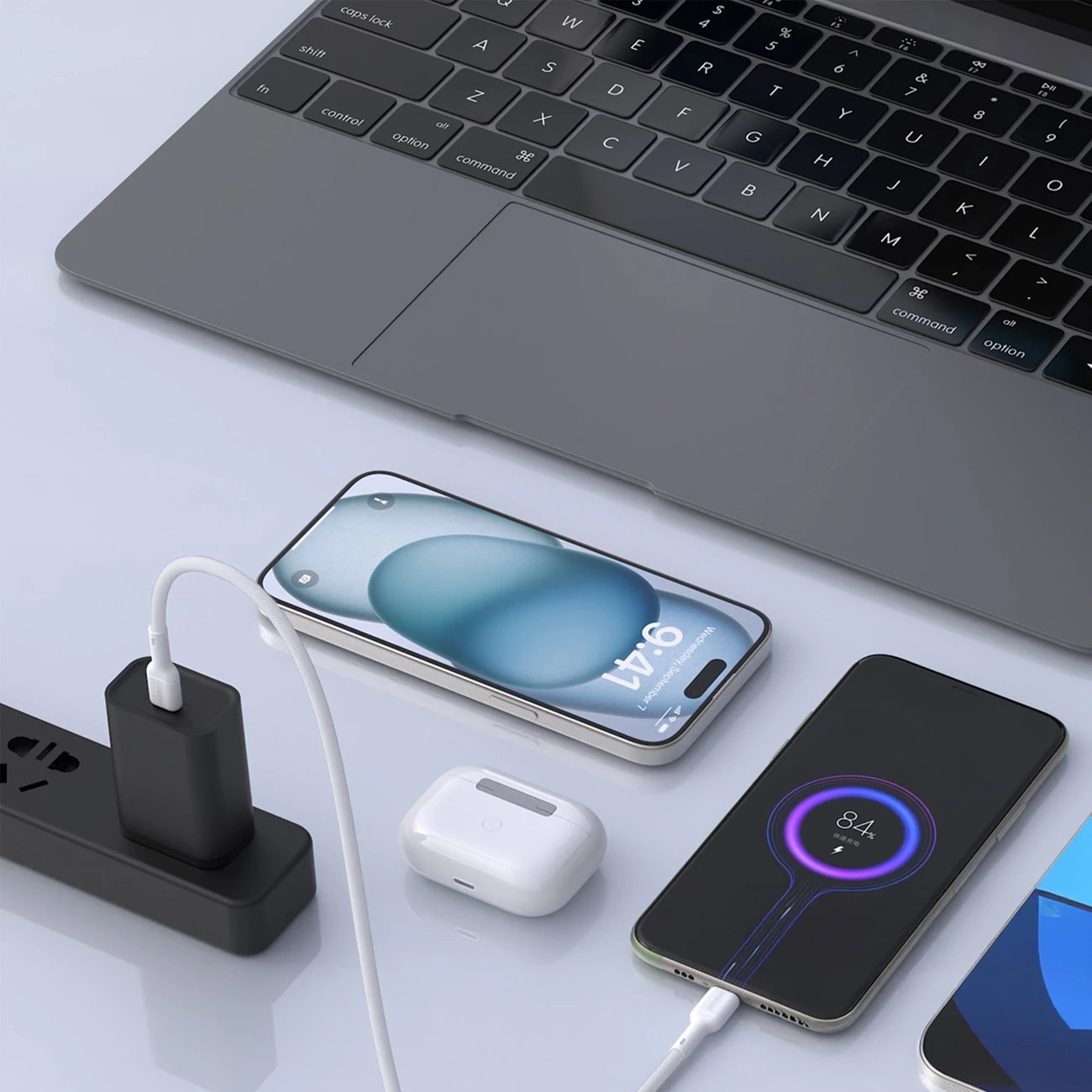 Kabllo USB-C në USB-C Dudao L9C Max, 1.2m, 240W, Bardhë