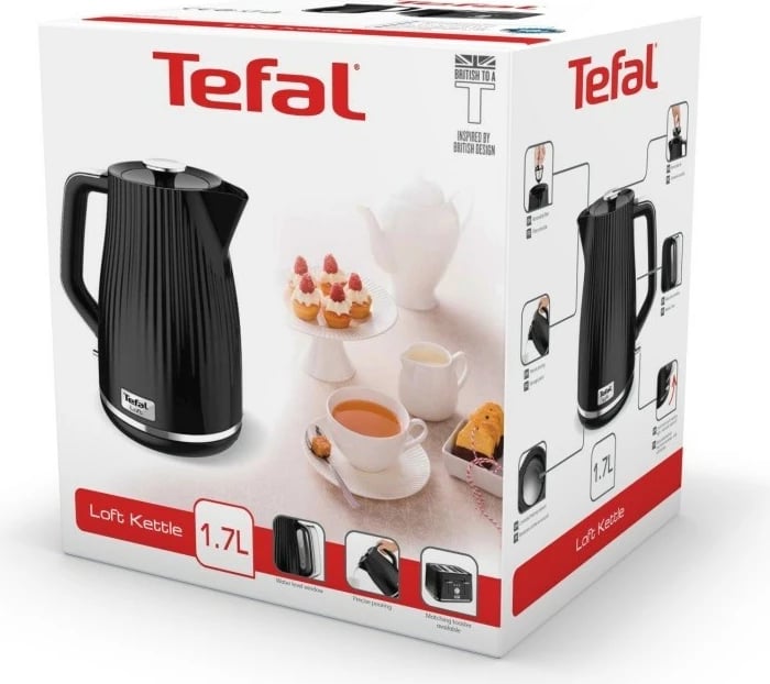 Vluese uji Tefal KO2508 1.7L, 2400W, e zezë 