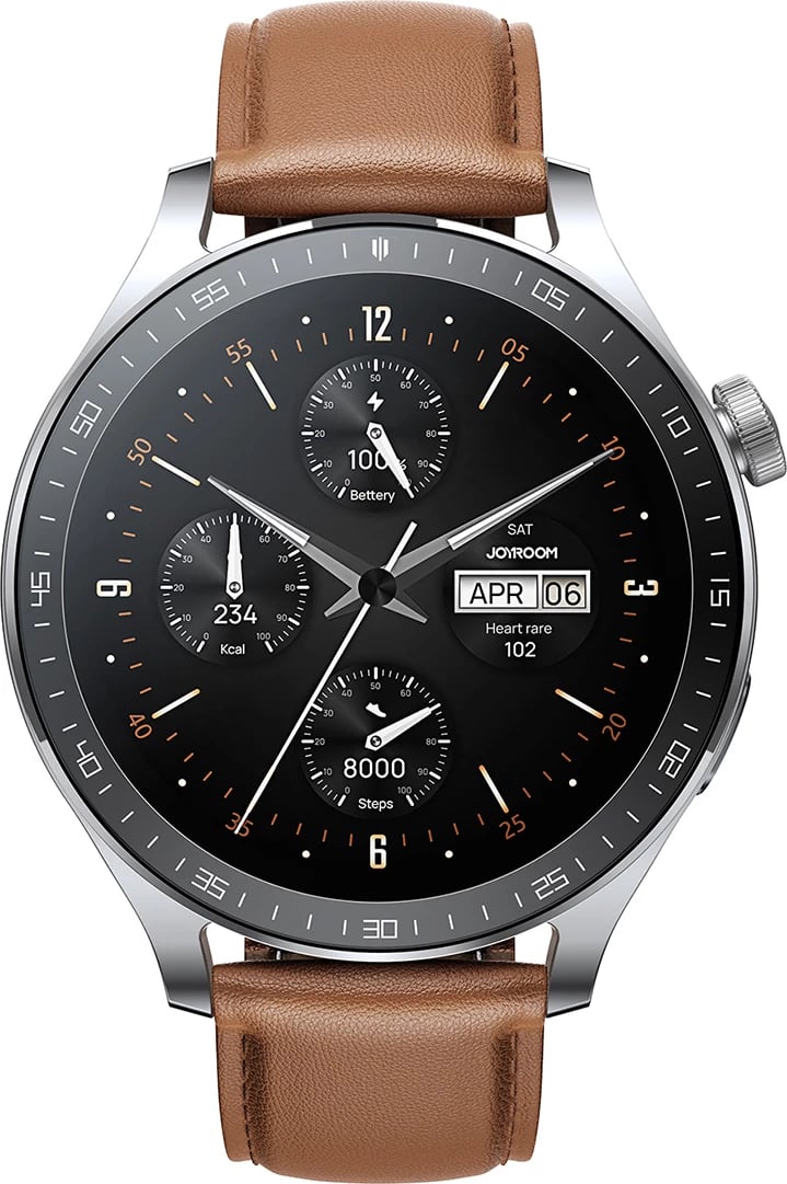 Smartwatch Joyroom JR-FC2 Pro, 1.46", Bluetooth, 350mAh, argjendtë, me rripa lëkure dhe silikoni