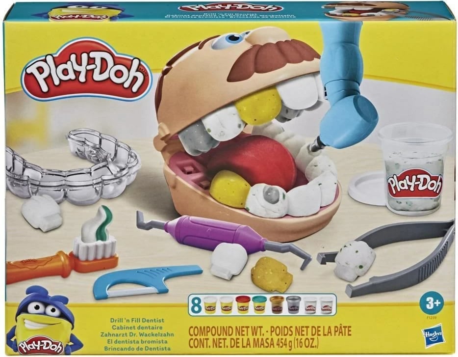 Set Play-Doh Hasbro PLD DENTIST F1259 PUD4, për fëmijë