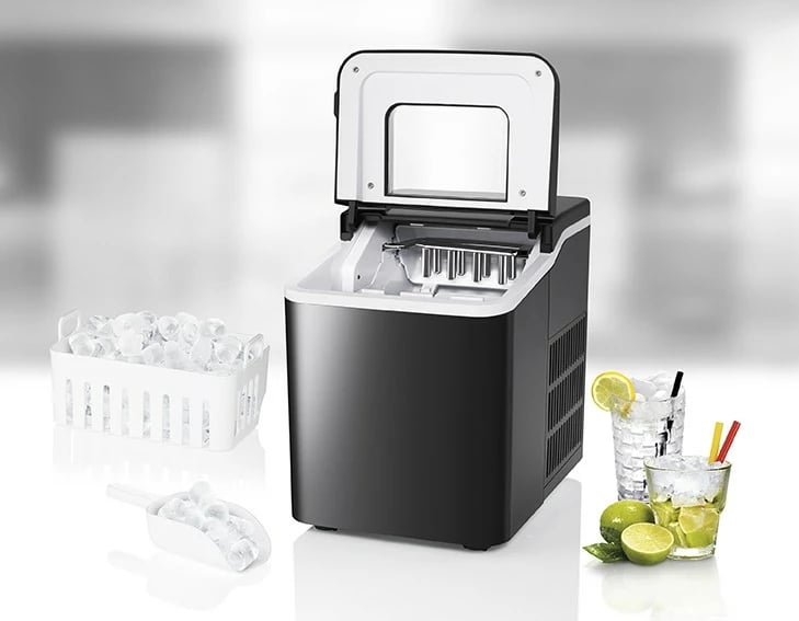 Aparat për kube akulli UNOLD Freeze, 120 W, 220 - 240 V, i zi