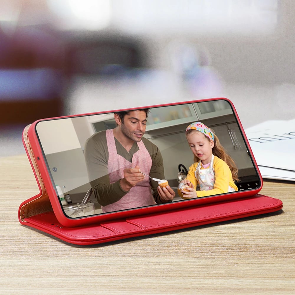Mbështjellës Dux Ducis Hivo për Samsung Galaxy S22+, lëkurë natyrale, me xhepa, i zi