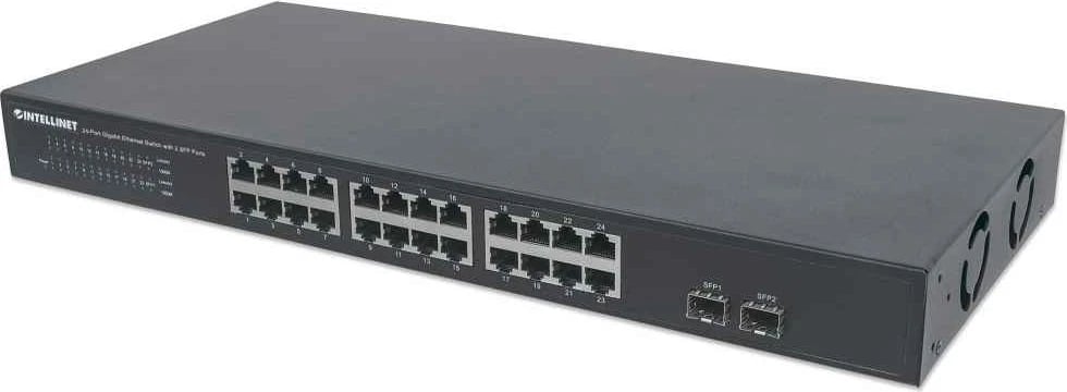 Switch Ethernet Gigabit Intellinet me 24 Porta + 2 Porta SFP, i zi