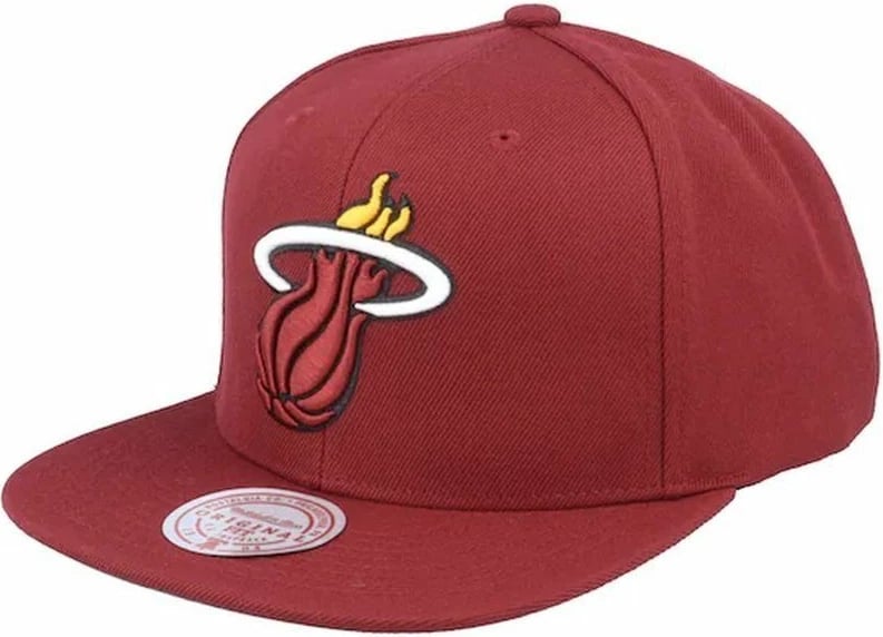 Kapelë Mitchell & Ness NBA Miami Heat për meshkuj, e kuqe