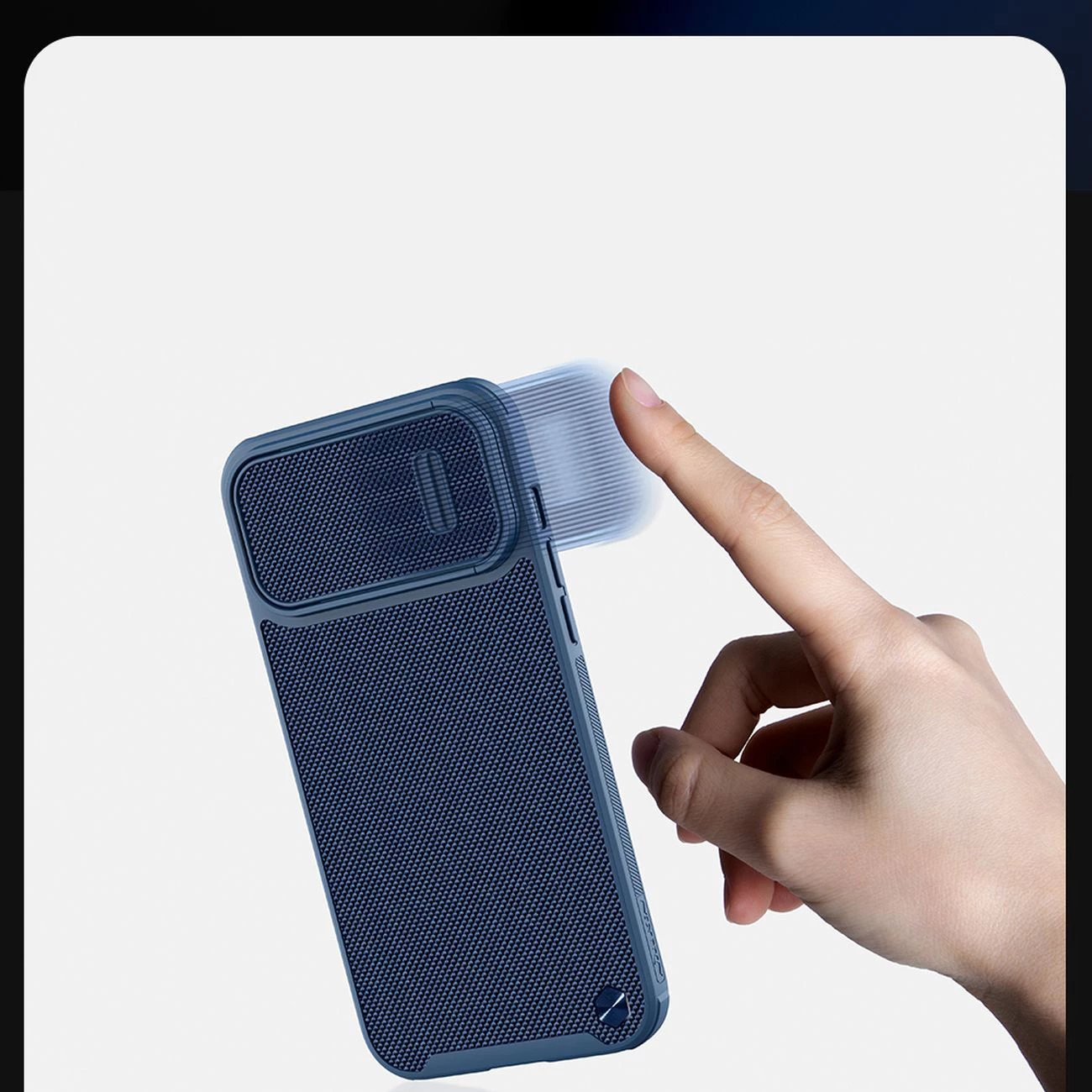 Mbështjellës Nillkin Textured S Case për iPhone 14 Pro Max, me kapak kamere, e zezë