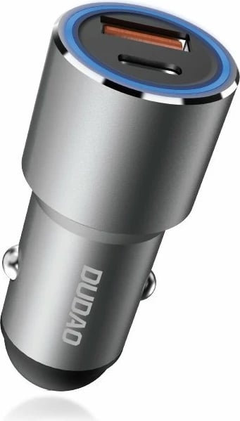 Karikues veture Dudao R4PQ, 22.5W, 2 porta USB-A/USB-C, Gri