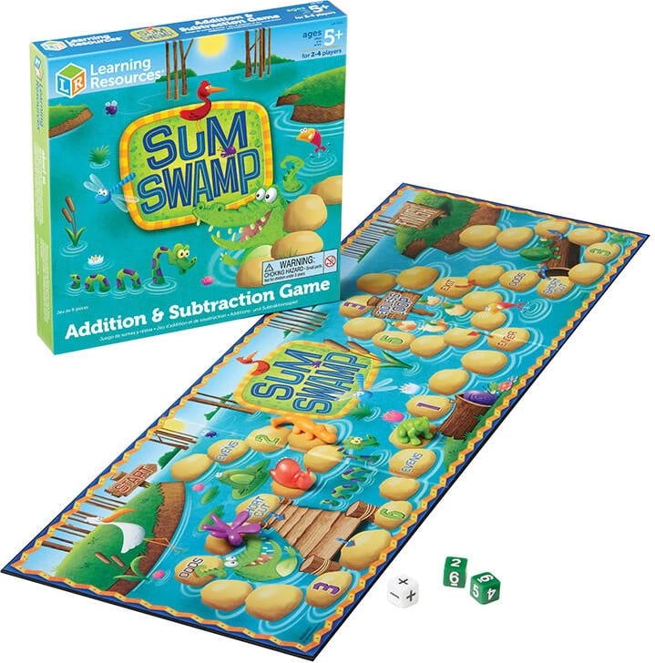 Lojë tavoline edukative Learning Resources Sum Swamp LER 5052 për fëmijë, 2-4 lojtarë