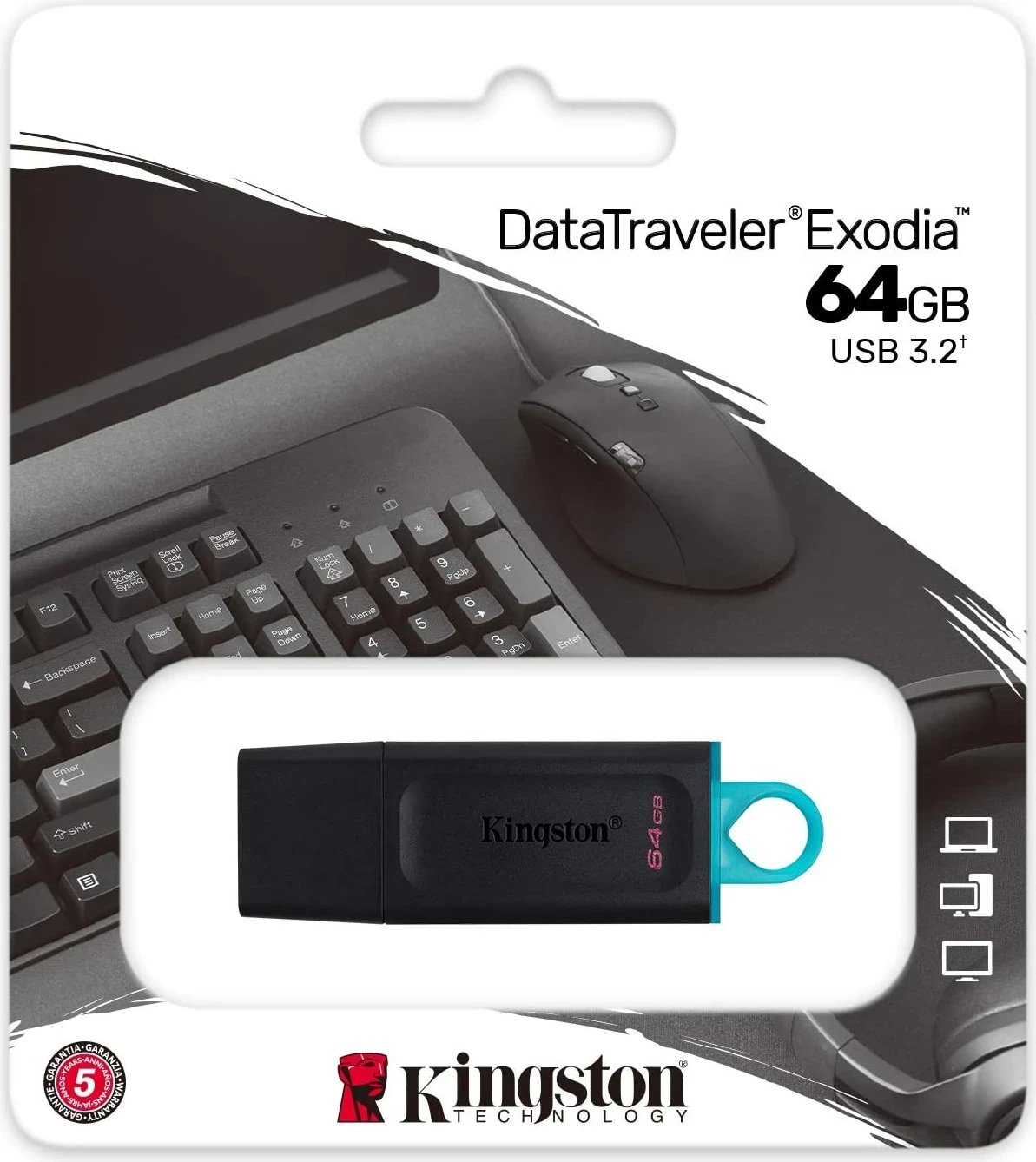 USB Kingston DataTraveler Exodia 64GB Nero/Celeste