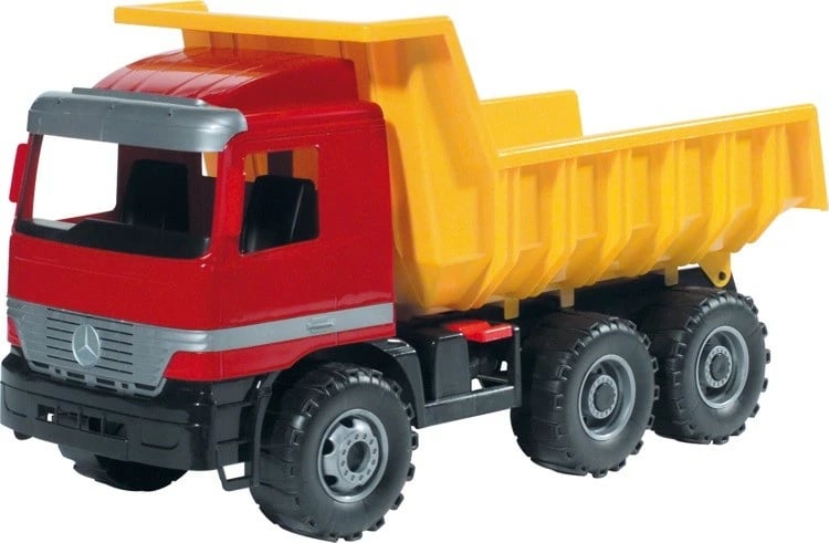 Kamion lodër Lena Mercedes ACTROS, 63 cm, plastikë, kuq/verdhe