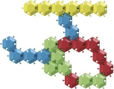 Blloqe puzzle në kavanoz, Wader, 41950, 35 elemente, plastikë, 1+, set i vogël