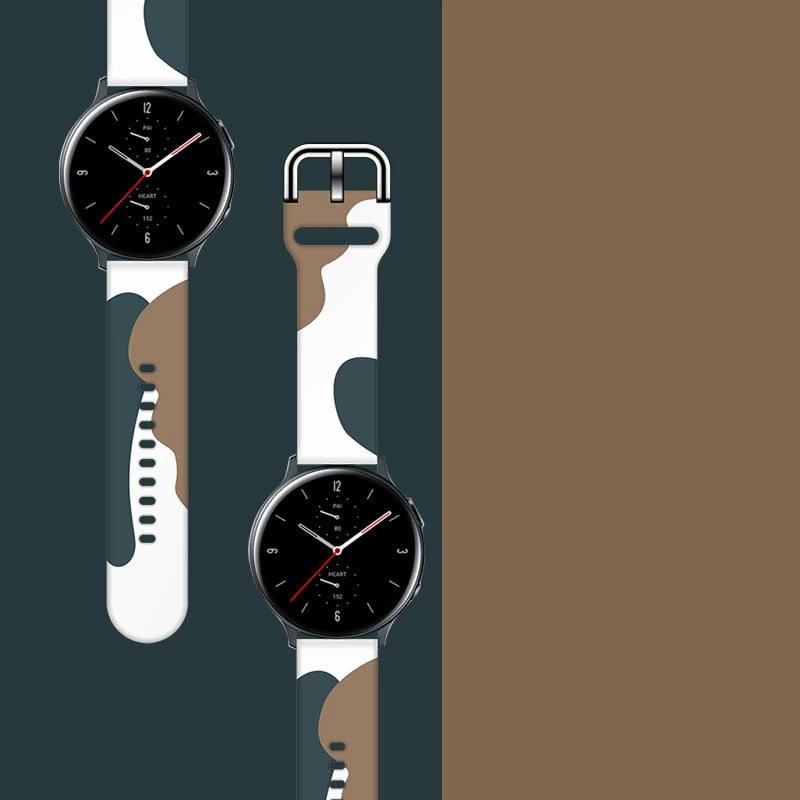 Rrip silikoni Hurtel Moro Band për Samsung Galaxy Watch 42mm, kamuflazh, kafe/vjollcë/bardhë
