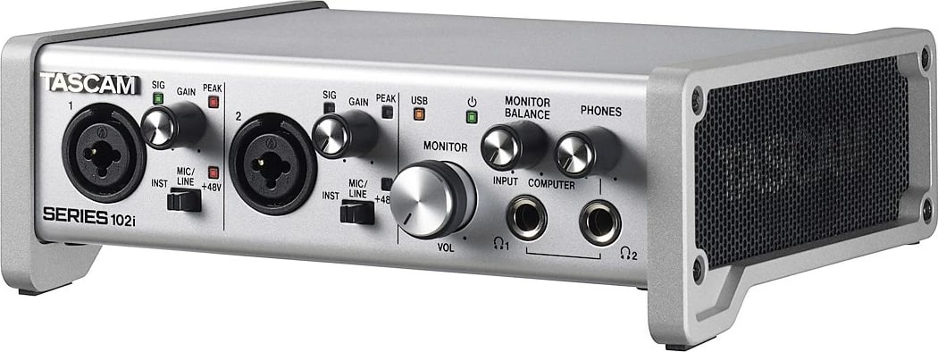 Interfejs audio TASCAM SERIES 102i, 2 kanale, 24 bit, Argjend