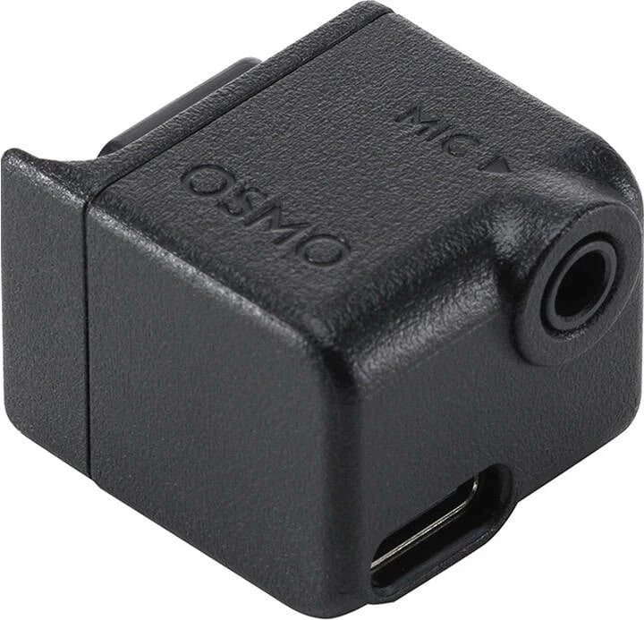 Adapter audio 3.5mm për kamera sportive DJI Osmo Action, CP.OS.00000280.01, i zi